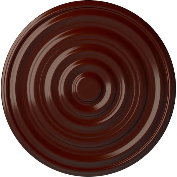 Ekena Millwork Carton Ceiling Medallion (For Canopies up to 3 3/4"), 17 3/4"OD x 1 3/8"P, Brushed Mahogany CM18CABMF - main